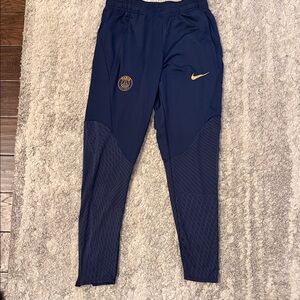 Nike PSG MENS Dark Blue Slim Joggers,Gold Accents size Medium (Paris St Germain)